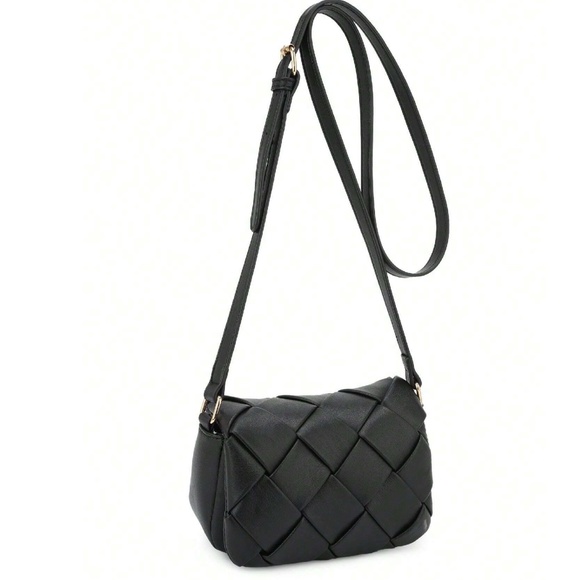 Vegan Leather Small Adjustable Strap Crossbody Bag - Picture 3 of 4